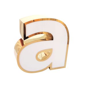 Fileli Gold Krom Kutu Harf